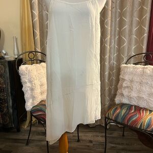 Chic Asymmetrical Cream Dress